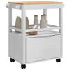 vidaXL Kitchen Trolley FLORO White 72.5 x 45 x 80 cm Solid Pine Wood