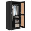 vidaXL Wardrobe Black Oak 82.5 x 51.5 x 180 cm Engineered Wood