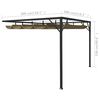 vidaXL Garden Wall Gazebo with Retractable Roof 3x3 m Taupe 180 g/m&sup2;