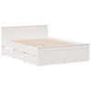 vidaXL Bed Frame without Mattress with Headboard White 160x200 cm Solid Wood Pine