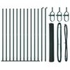 vidaXL Fence Post Green 25 x 0.8 m (13 mm mesh) Steel and PVC