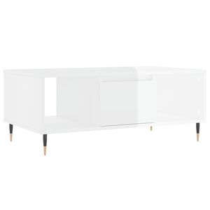 vidaXL Coffee Table High Gloss White 90x50x36.5 cm Engineered Wood