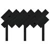 vidaXL Bed Headboard Black 122.5x3x80.5 cm Solid Wood Pine