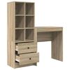 vidaXL Desk with Drawer 2 pcs Sonoma Oak