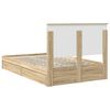 vidaXL Storage Bed with Drawer Sonoma Oak 120 x 200 cm Engineered Wood