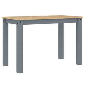 vidaXL Dining Table Panama Grey 112x60x75 cm Solid Wood Pine