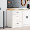 vidaXL Garage Storage Cabinet White 60x51x85 cm Solid Wood Pine