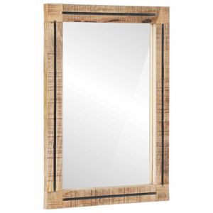 vidaXL Mirror Wall-mounted Brown and Black 70 x 50 x 3 cm Glass