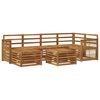 vidaXL Sectional Sofa Set 6 pcs Natural Solid Acacia Wood