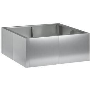 vidaXL Retaining Wall 4 pcs 100 x 100 x 30 cm Galvanised Steel Silver
