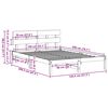 vidaXL Bed Frame with Headboard Brown 140 x 200 cm Solid Pine wood