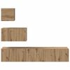 vidaXL TV Cabinet Set Wall-mounted 4 pcs Artisan Oak Engineered Wood