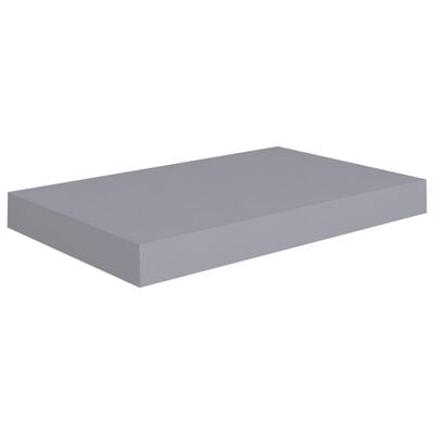 vidaXL Floating Wall Shelves 2 pcs Grey 40x23x3.8 cm MDF