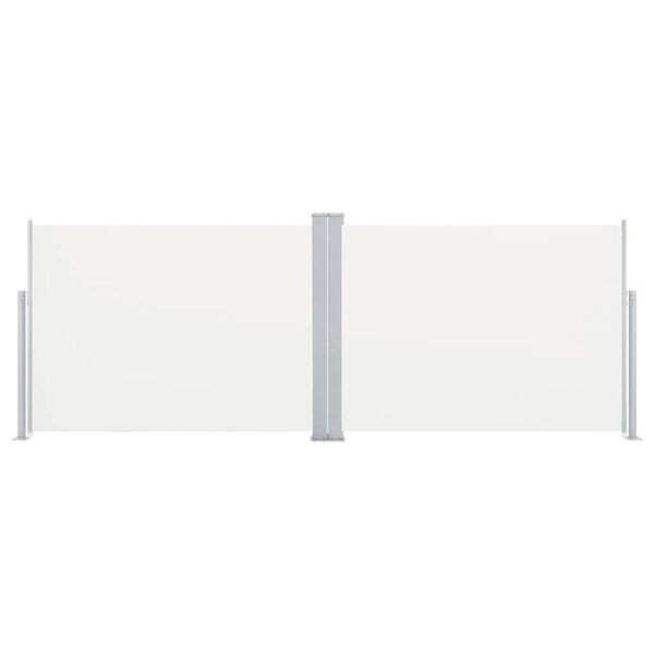vidaXL Retractable Side Awning Cream 120x1000 cm