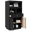 vidaXL Highboard Black 60x40x116.5 cm Solid Wood Pine