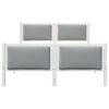 vidaXL Bed Frame with Headboard Light Grey 135 x 190 cm Fabric