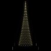 vidaXL LED Christmas Tree Warm White 160 x 160 x 500 cm Metal