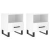 vidaXL Bedside Cabinets 2 pcs High Gloss White 40x35x47.5 cm