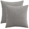 vidaXL Cushion Cover 2 pcs HEERLEN Light Grey 45 x 45 cm Corduroy