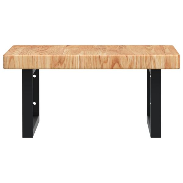 vidaXL Basin Shelf Wall Mounted Steel and Solid Wood Oak