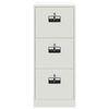 vidaXL File Cabinet White 44 x 50 x 106.5 cm Cold-Rolled Steel