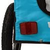 vidaXL Pet Bike Trailer Blue and Black Oxford Fabric and Iron