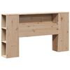 vidaXL Bookcase Bed without Mattress 135x190 cm Doouble Solid Wood Pine