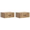 vidaXL Wall-Mounted Bedside Cabinet 2 pcs Artisan Oak