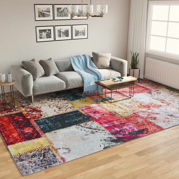 vidaXL Rug Washable Multicolour 400x300 cm Anti Slip