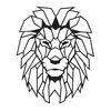 Homemania Wall Decoration Lion 40x50 cm Steel Black