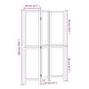vidaXL Room Divider 3 Panels White Solid Wood Paulownia