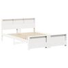 vidaXL Bed Frame with Headboard White 150 x 200 cm Engineered Wood