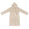 vidaXL Bathrobe Hoodie Beige S Flannel