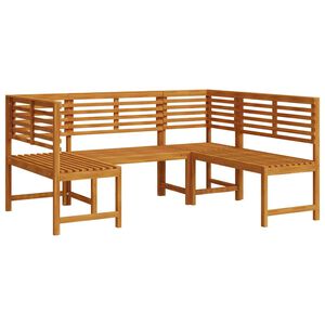 vidaXL Garden Bench Set 3 pcs Brown Solid Acacia Wood
