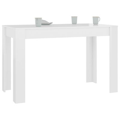 vidaXL Dining Table High Gloss White 120x60x76 cm Engineered Wood