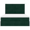 vidaXL Ottoman Bed with Mattresses Dark Green 140x200cm Velvet
