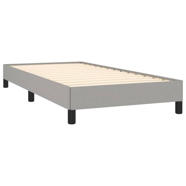 vidaXL Bed Frame without Mattress Light Grey 90x190 cm Single Single Fabric