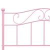 vidaXL Bed Frame without Mattress Pink Metal 160x200 cm