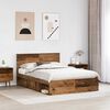 vidaXL Bed Frame with Headboard Old Wood 140 x 190 cm Engineered wood