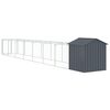 vidaXL Dog House with Roof Anthracite 117x813x123 cm Galvanised Steel