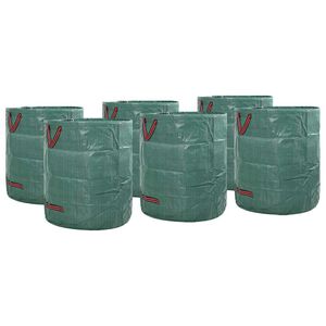 vidaXL Garden Waste Bags 12 pcs 120 L Green Polypropylene