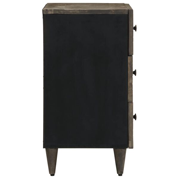 vidaXL Bedside Cabinet Light Grey 50x33x60 cm Solid Wood Mango