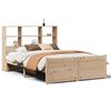 vidaXL Bookcase Bed without Mattress 150x200 cm King Size Solid Wood Pine