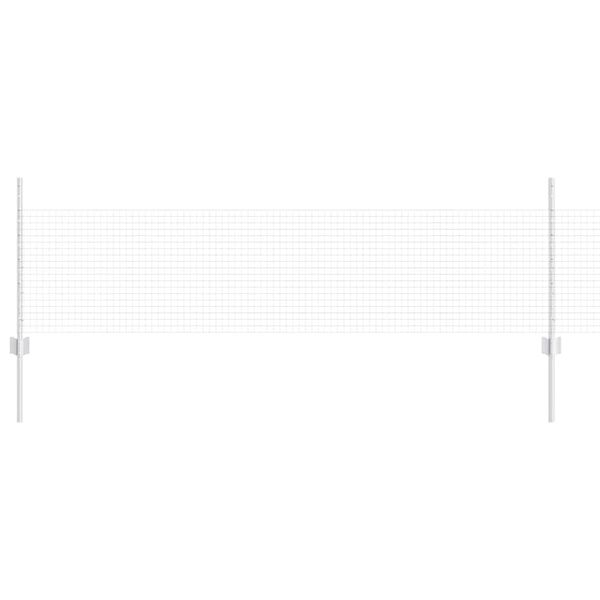 vidaXL Fence with Post Silver 0.5 x 50 m Steel