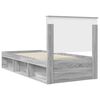 vidaXL Bed Frame Grey Sonoma 75 x 190 cm Solid Pine Wood