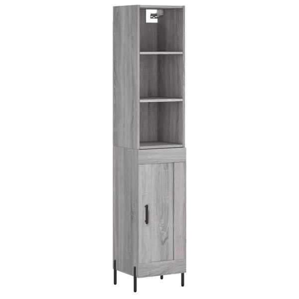 vidaXL Highboard Grey Sonoma 34.5x34x180 cm Engineered Wood