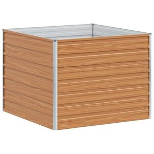 vidaXL Garden Raised Bed Light Brown 100 x 100 x 77 cm