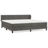 vidaXL Box Spring Bed with Mattress Dark Grey 200x200 cm Velvet