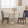 vidaXL Dining Chair 2 pcs Light Brown and Light Solid Rubber Wood