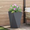 vidaXL Planter 2 pcs Anthracite 50 x 50 x 75 cm Steel